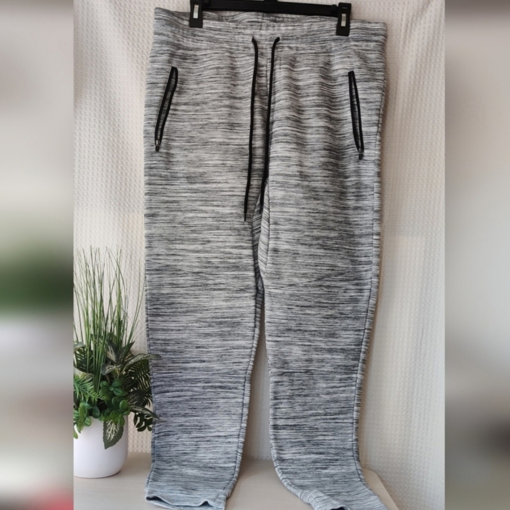 Brooklyn Cloth Men's White Streaky Print Fleece Jogger Size L
